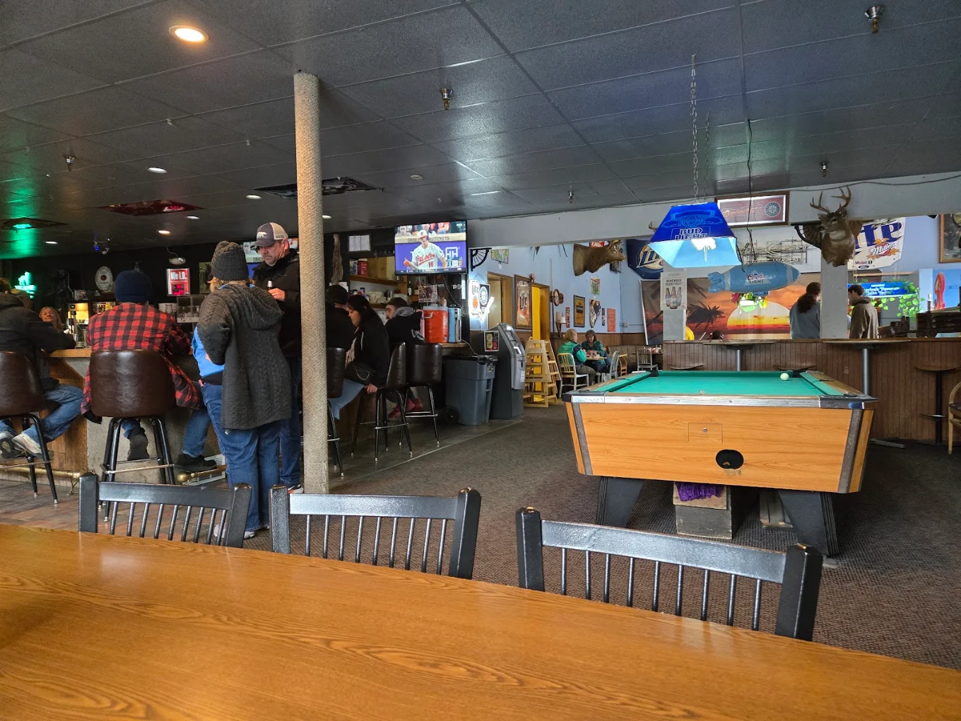 Sandbar pool hall exterior/interior