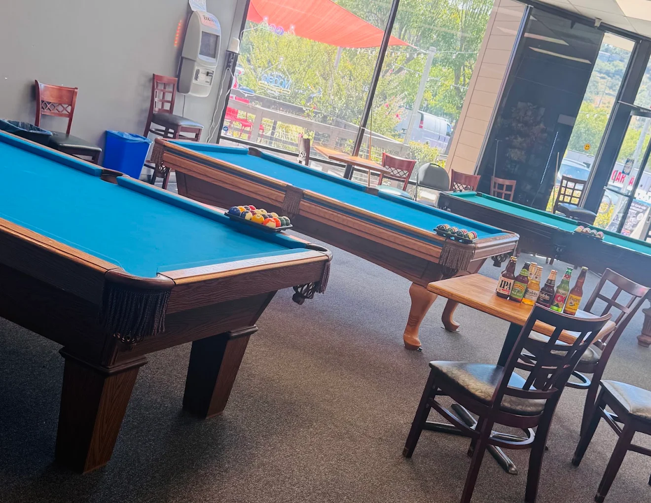 Arcade Zone pool hall exterior/interior
