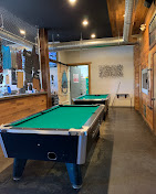 Distant Brewing pool hall exterior/interior