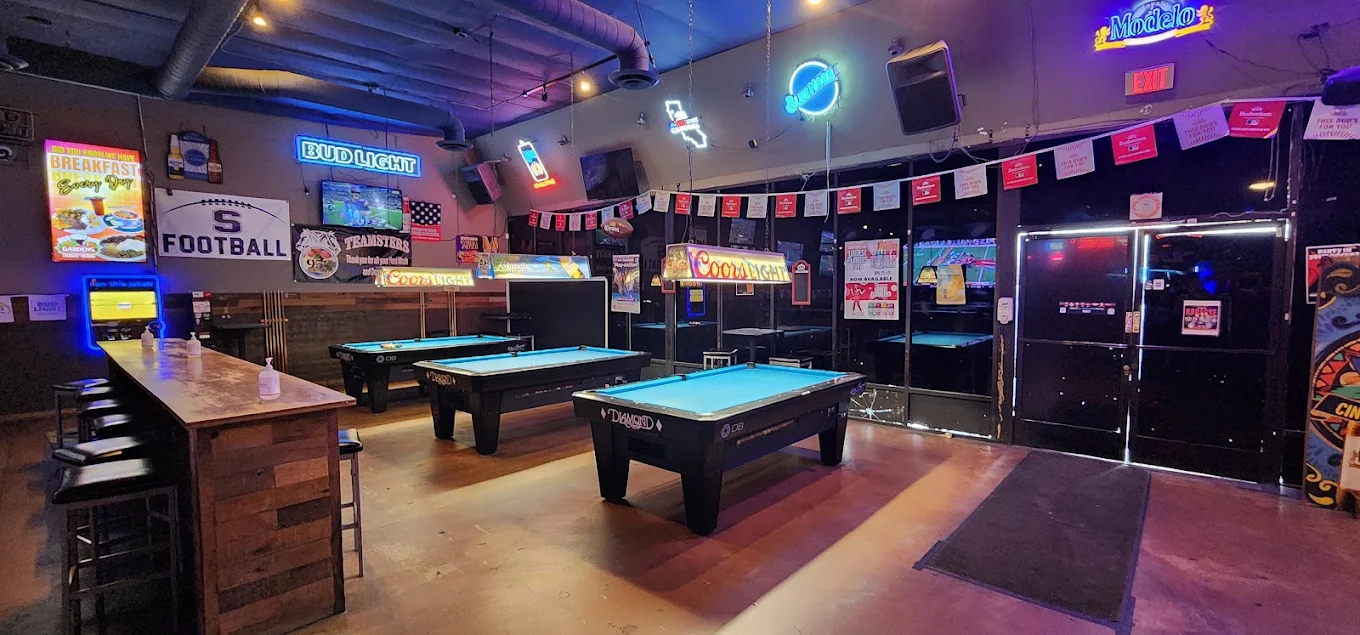 Gardens Bar & Grill la Habra pool hall exterior/interior