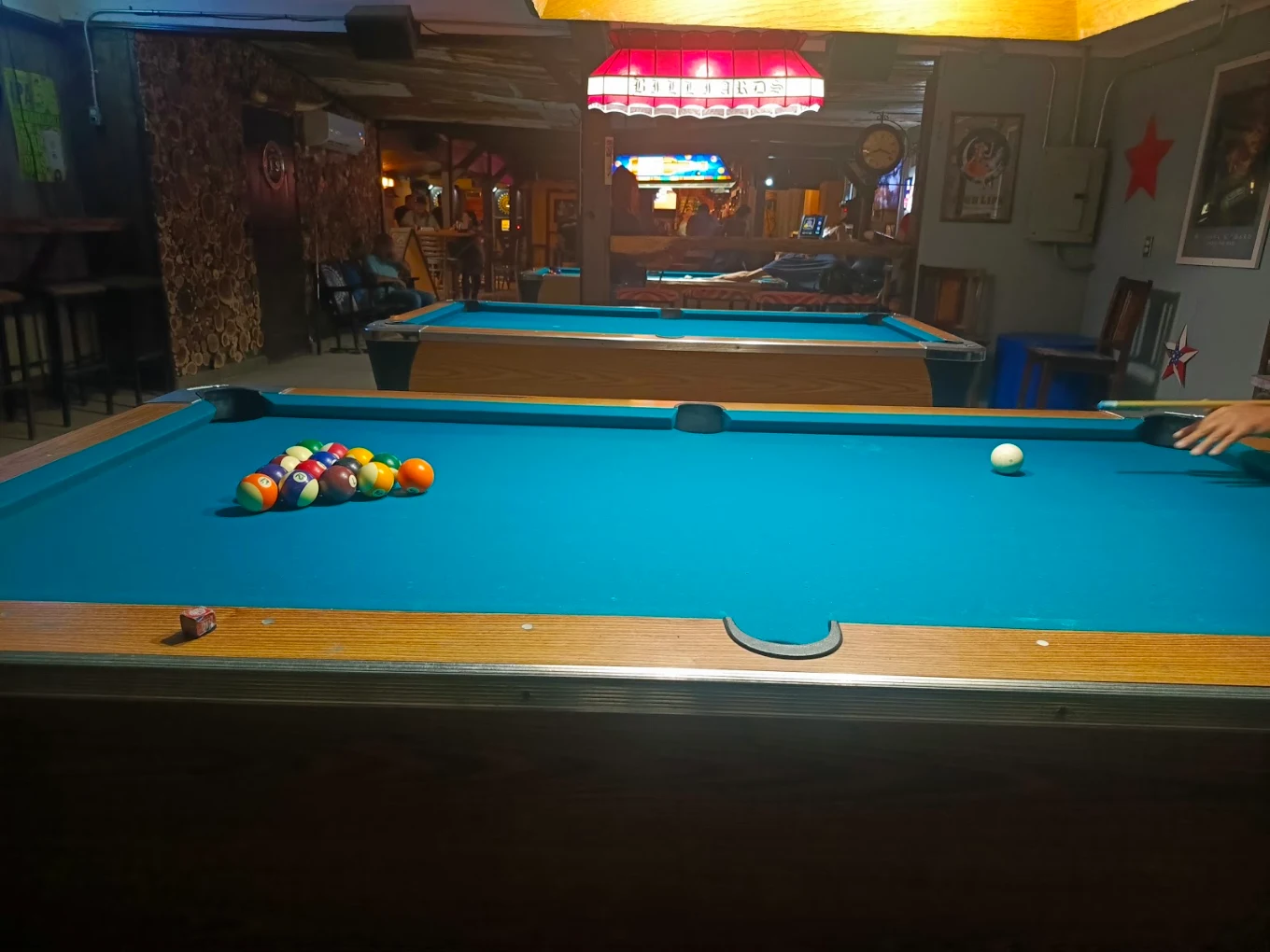 M&M Saloon pool hall exterior/interior