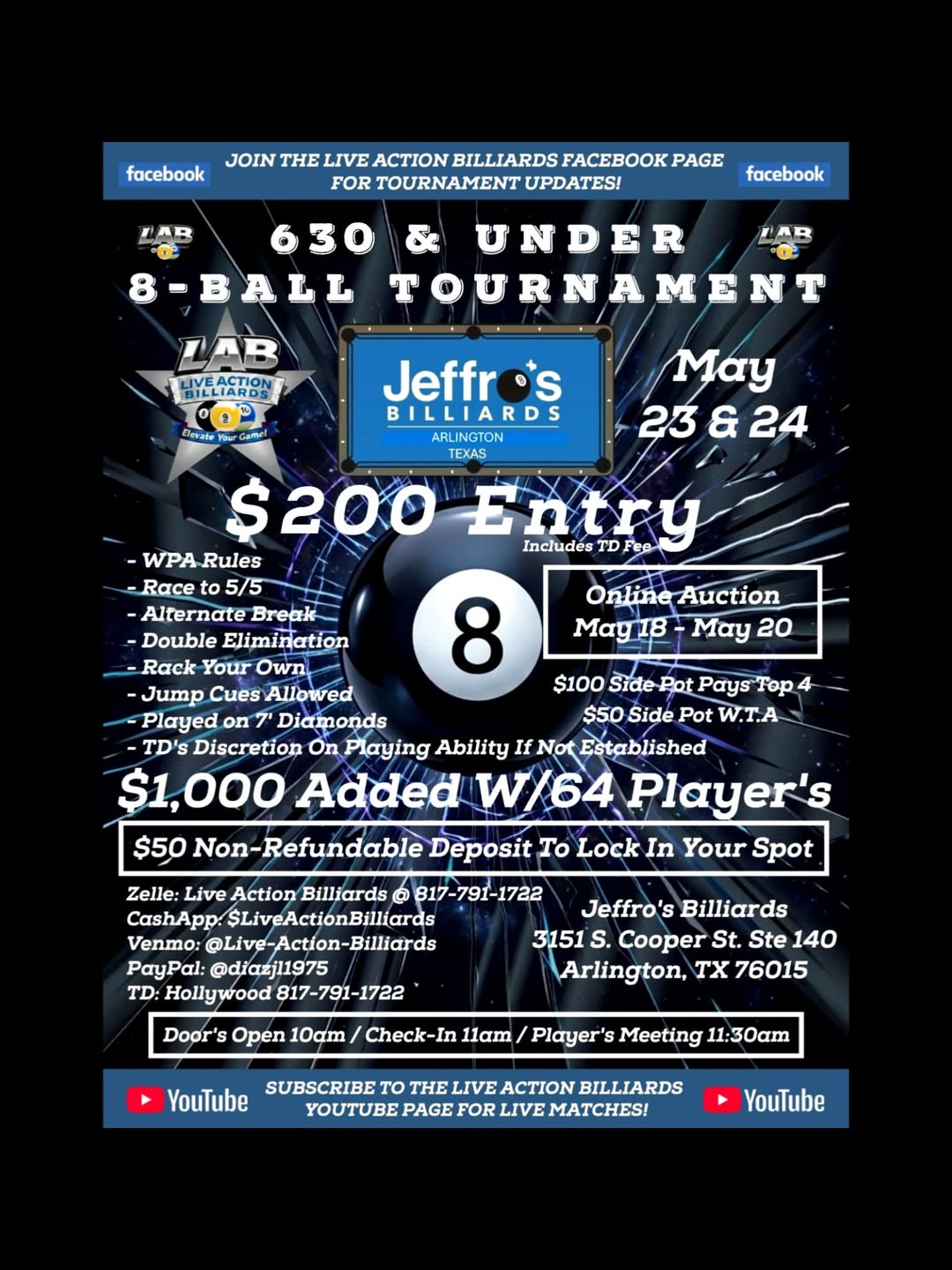 Tournament flyer / rules image