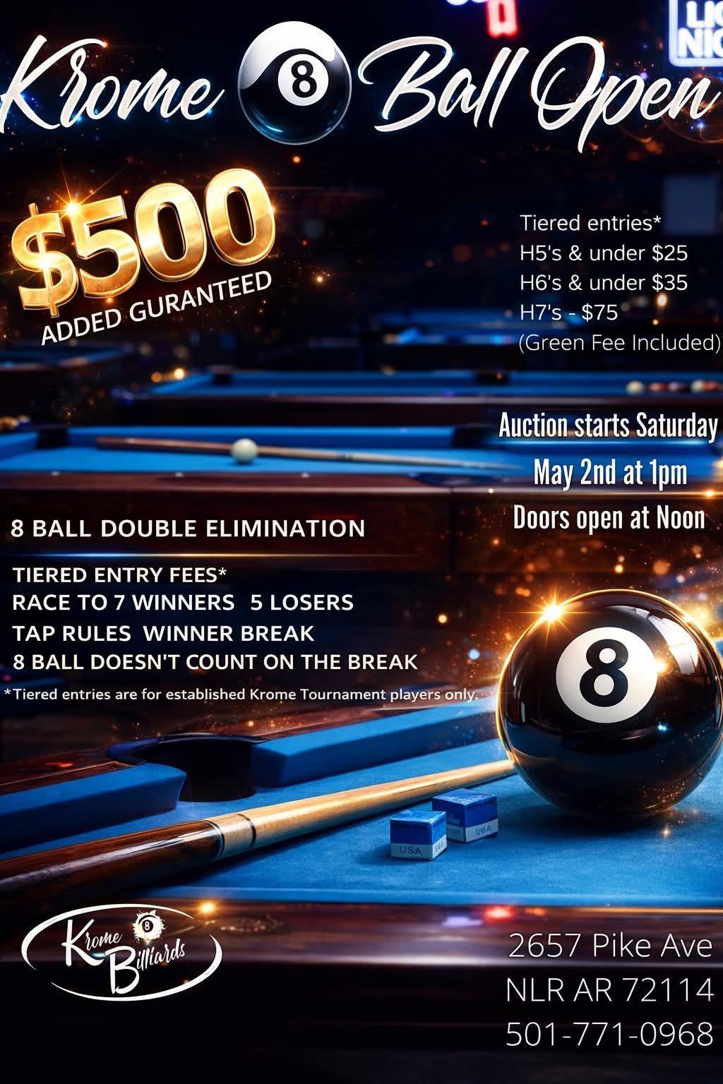 Tournament flyer / rules image
