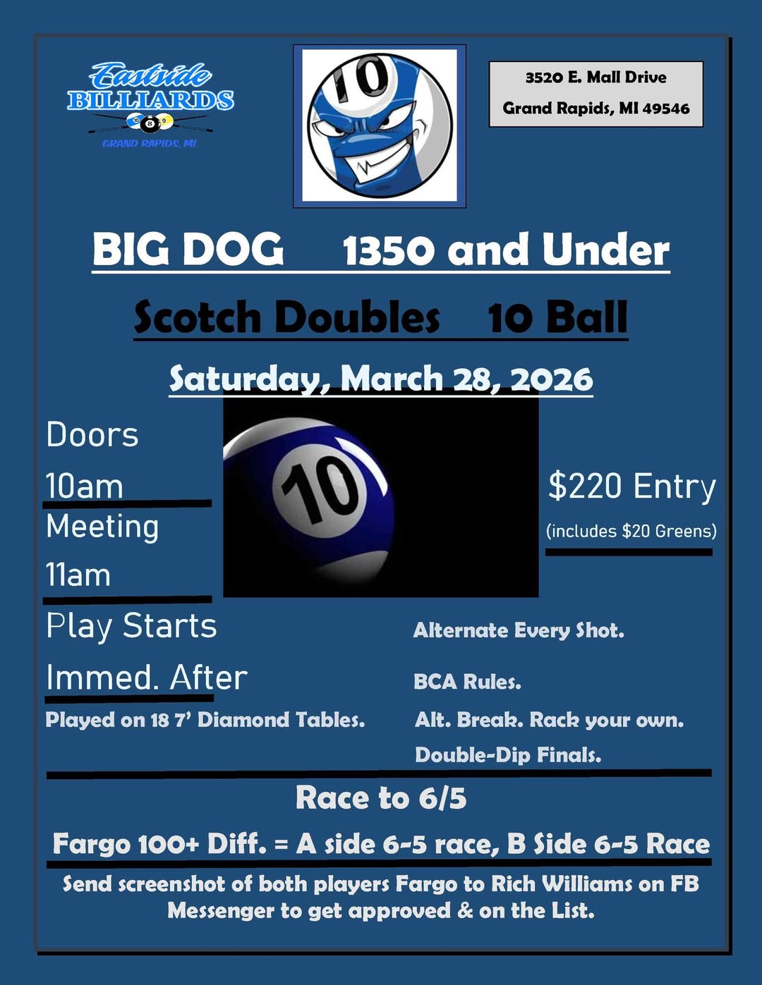 Tournament flyer / rules image