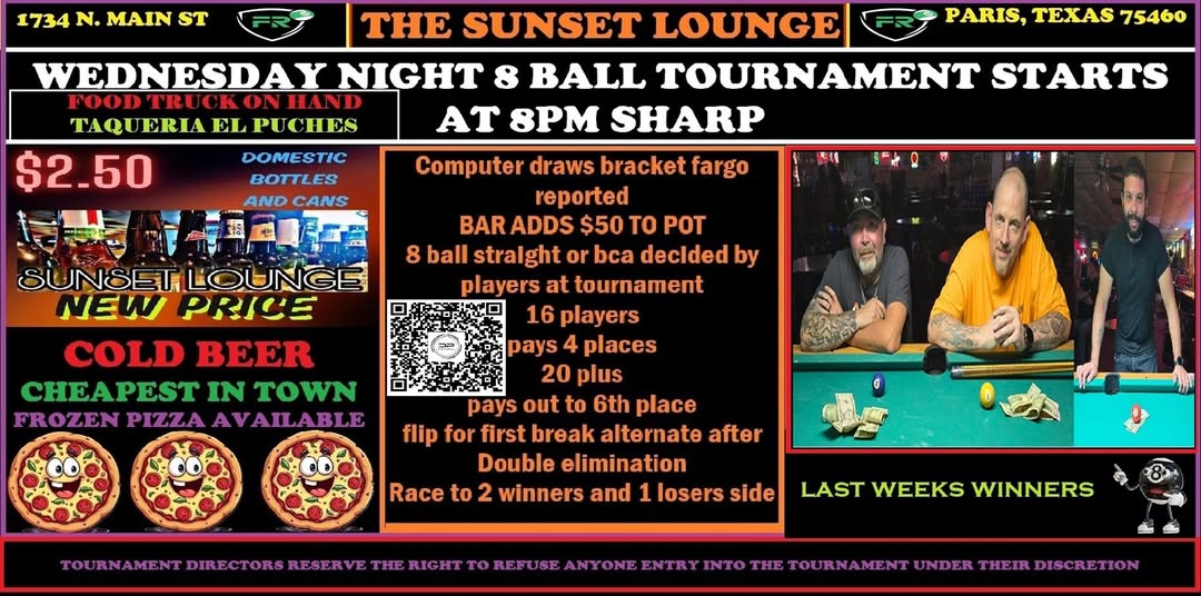 Tournament flyer / rules image