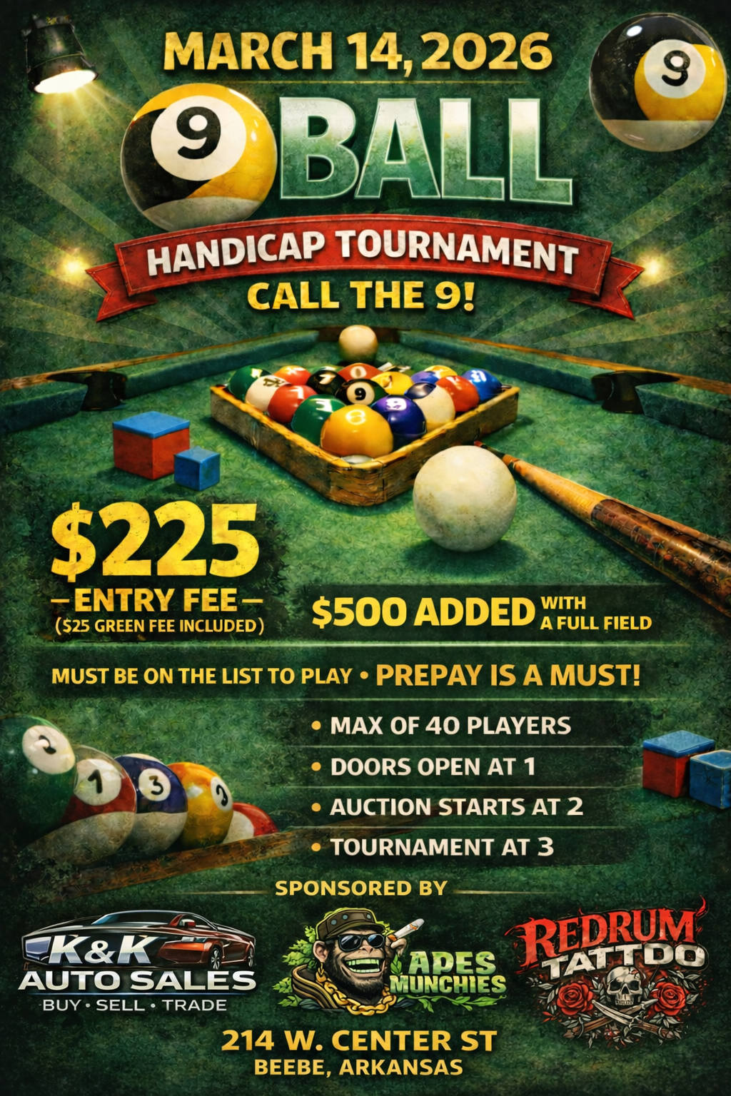 Tournament flyer / rules image