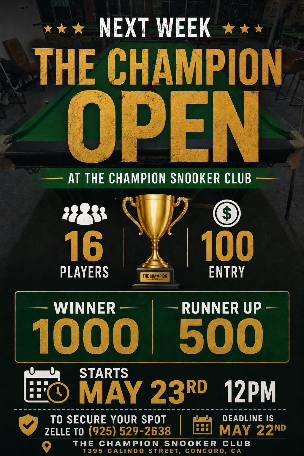 Tournament flyer / rules image