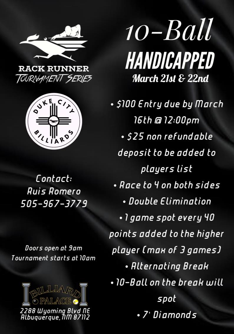 Tournament flyer / rules image