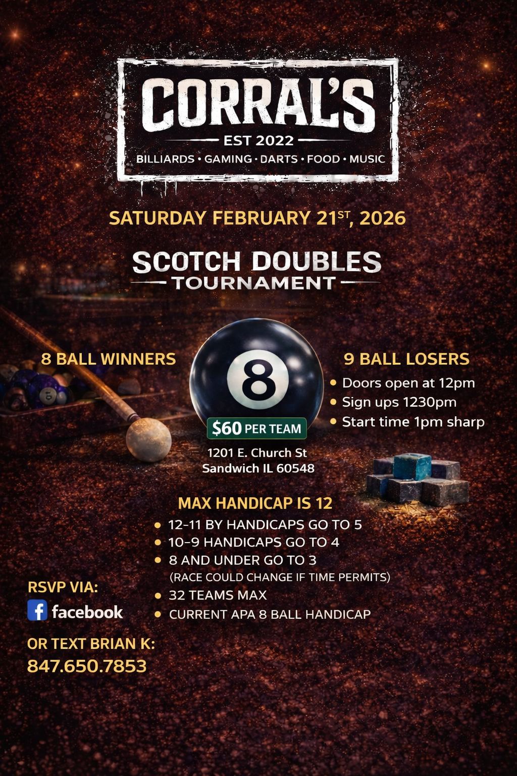 Tournament flyer / rules image