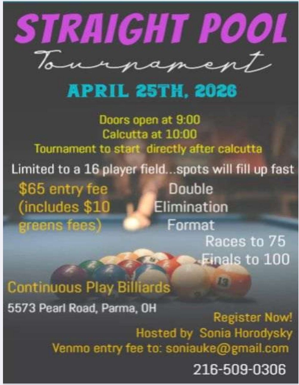 Tournament flyer / rules image