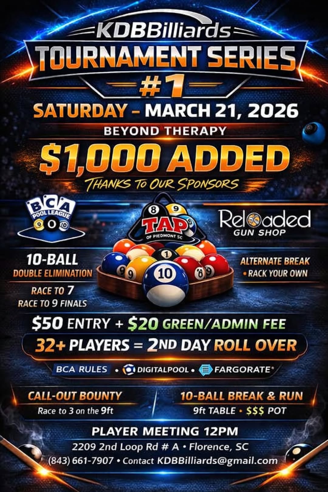 Tournament flyer / rules image