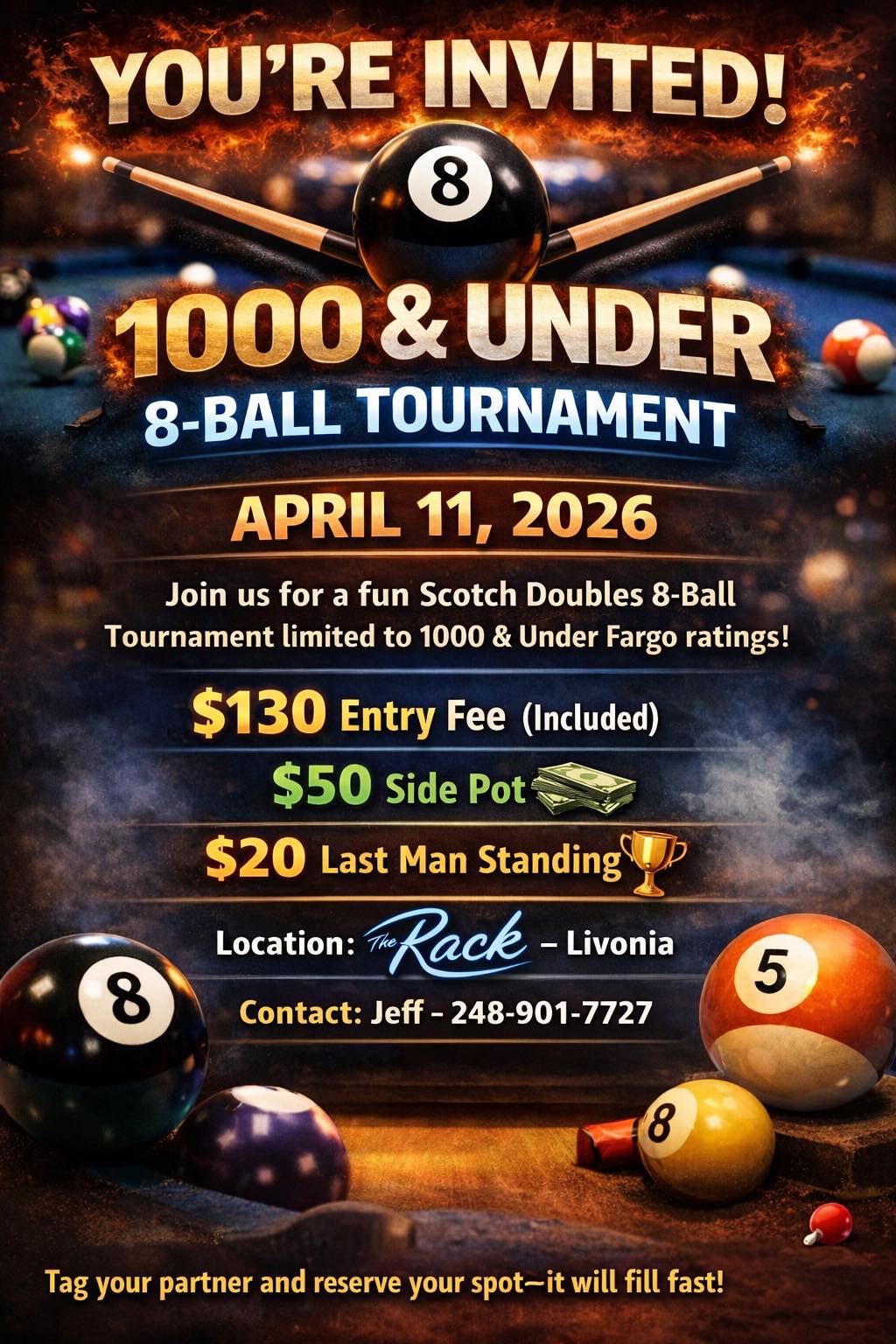 Tournament flyer / rules image