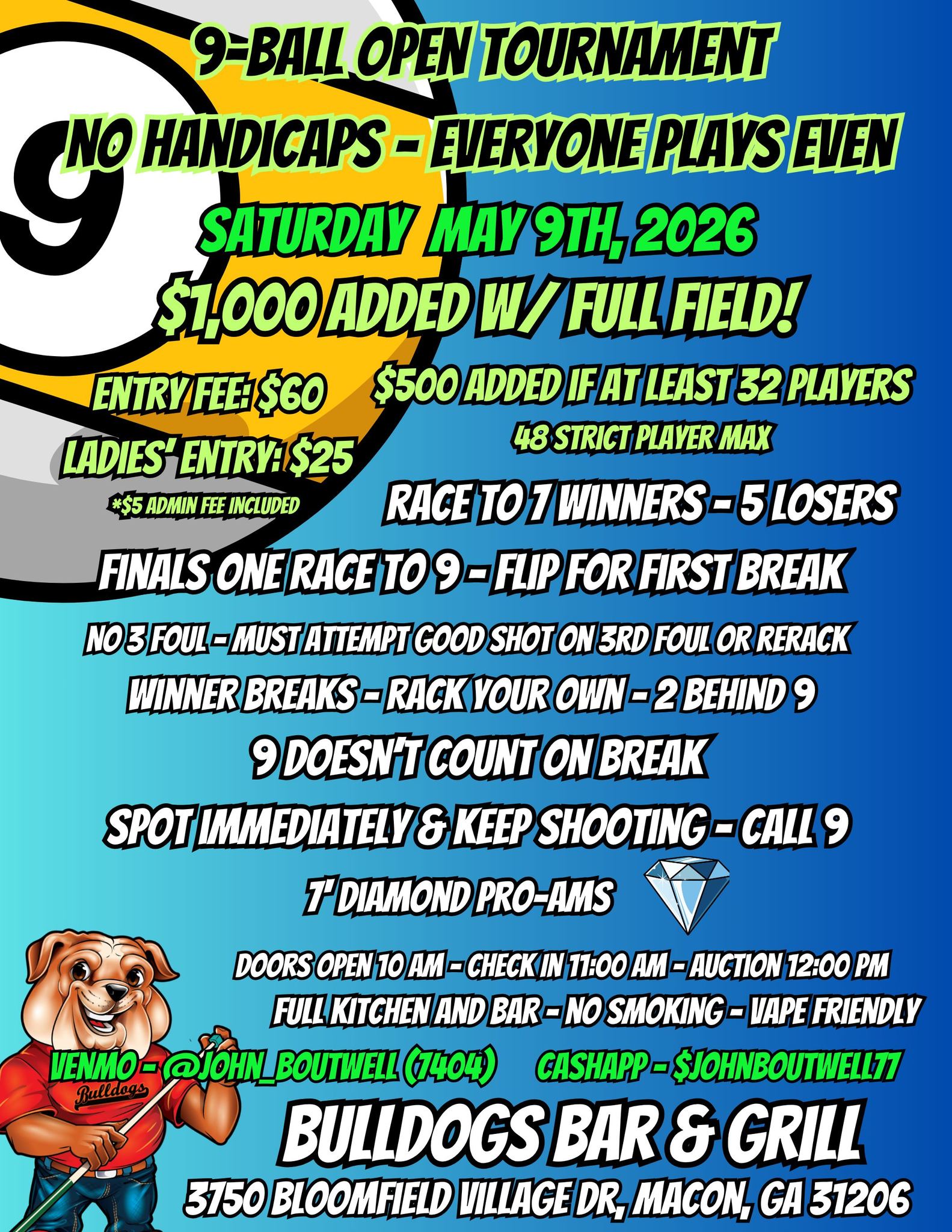 Tournament flyer / rules image