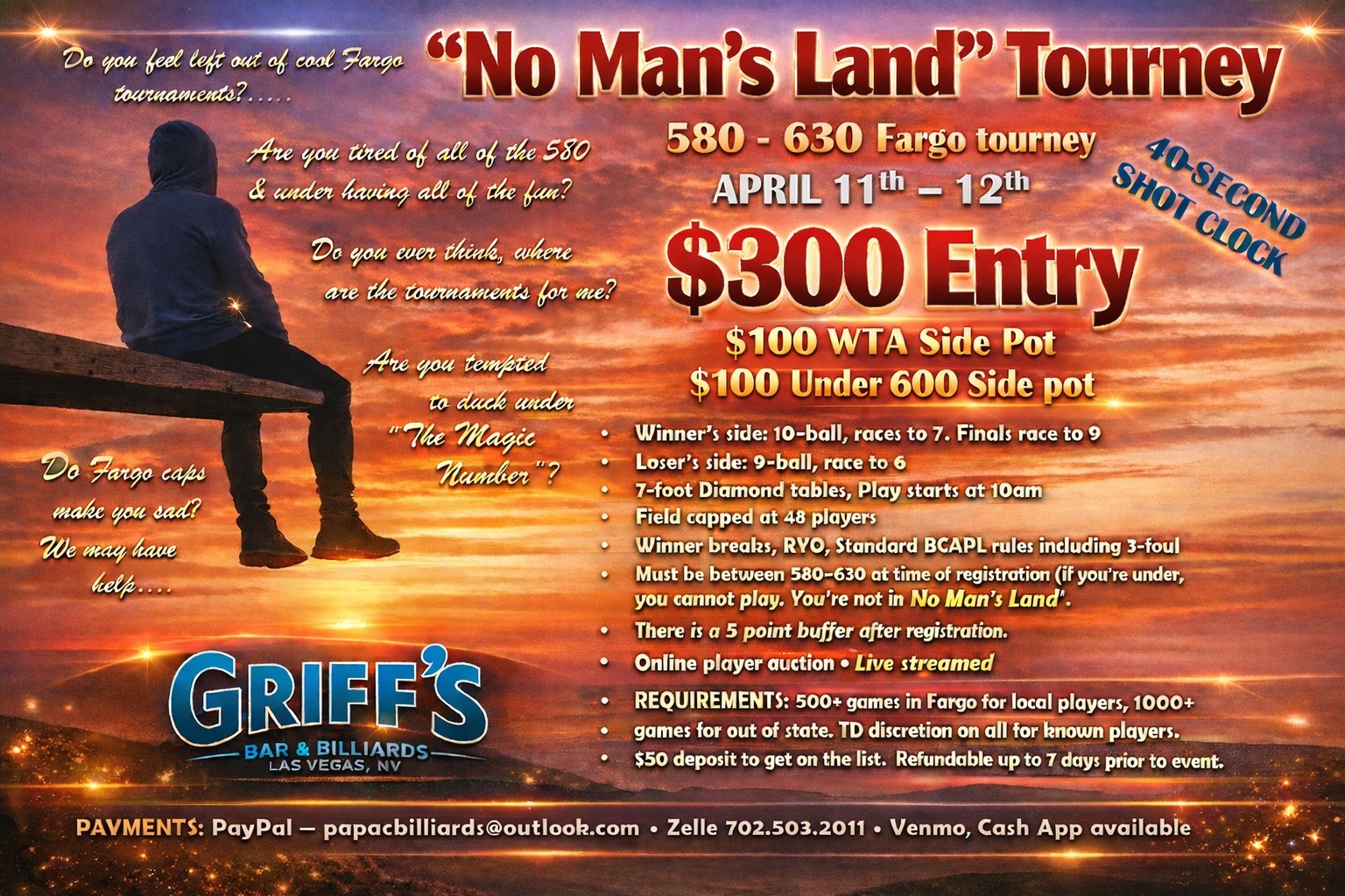 Tournament flyer / rules image