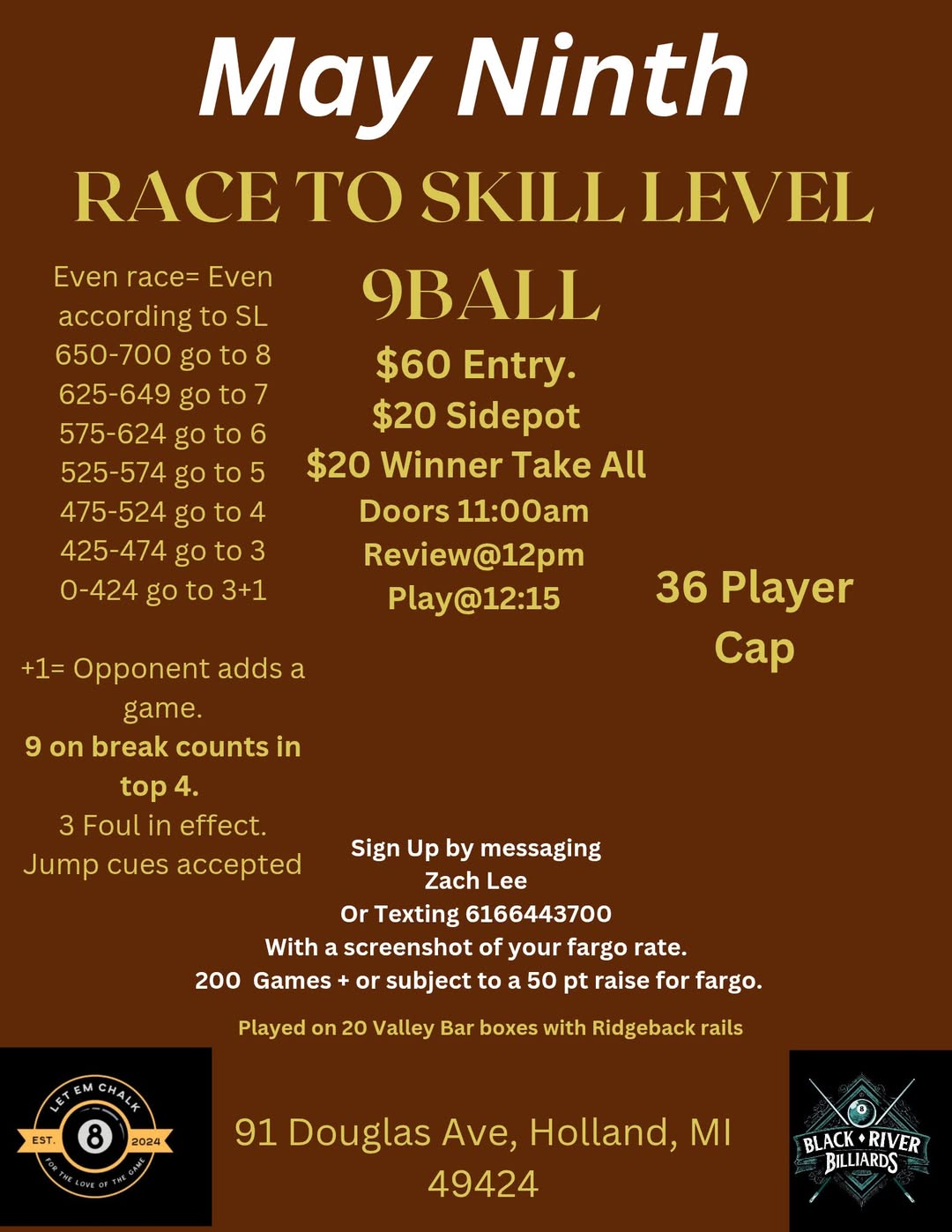 Tournament flyer / rules image