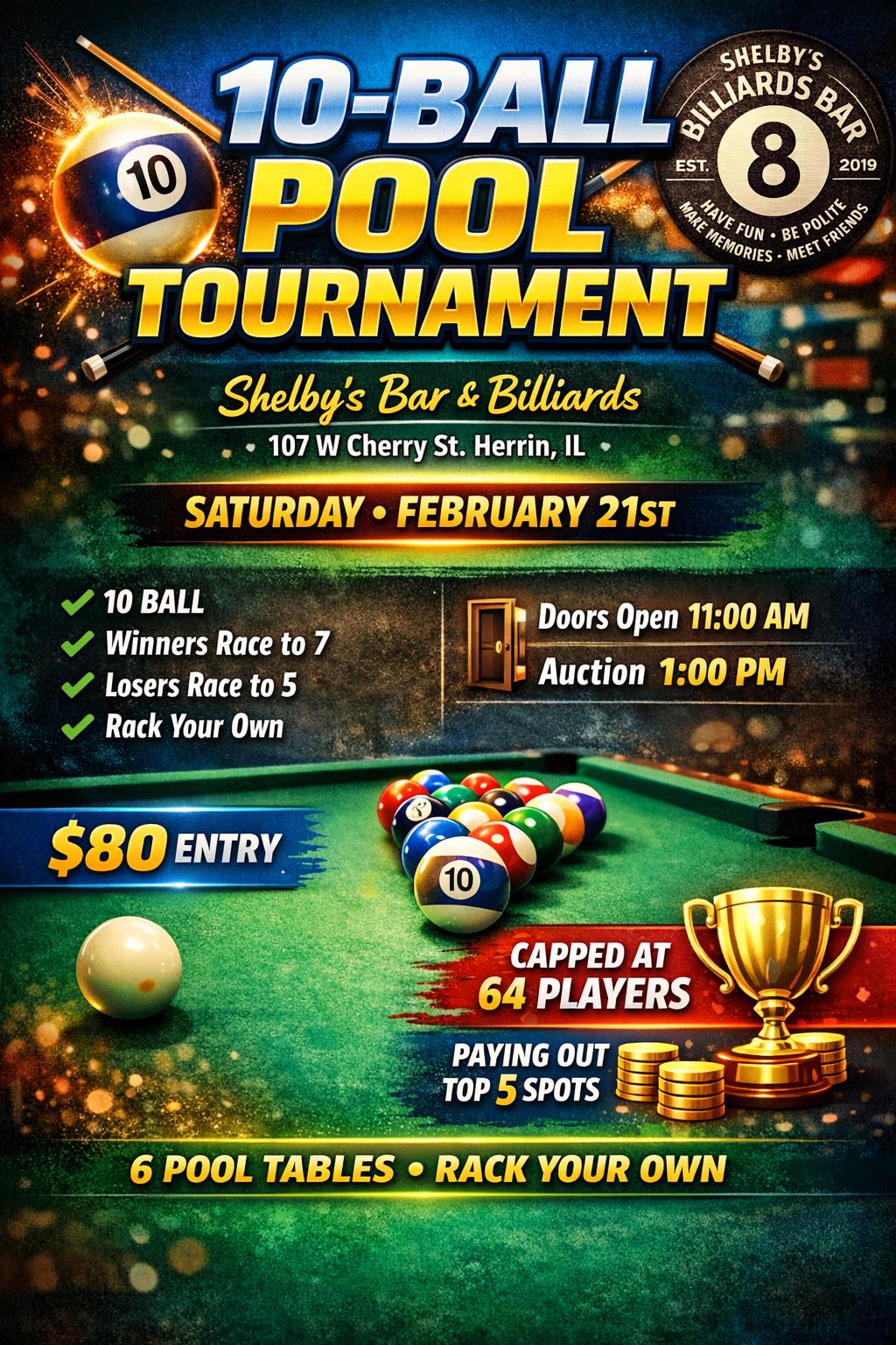 Tournament flyer / rules image