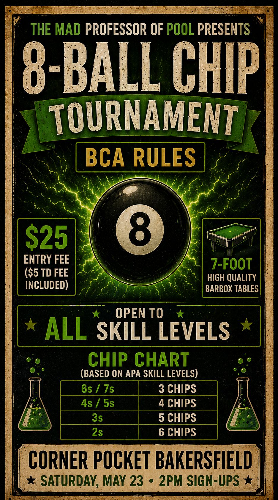 Tournament flyer / rules image