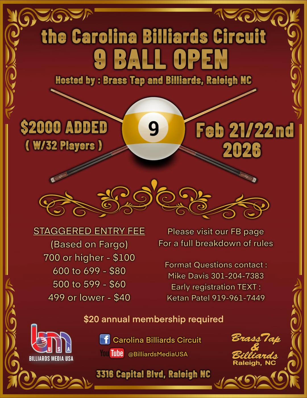 Tournament flyer / rules image