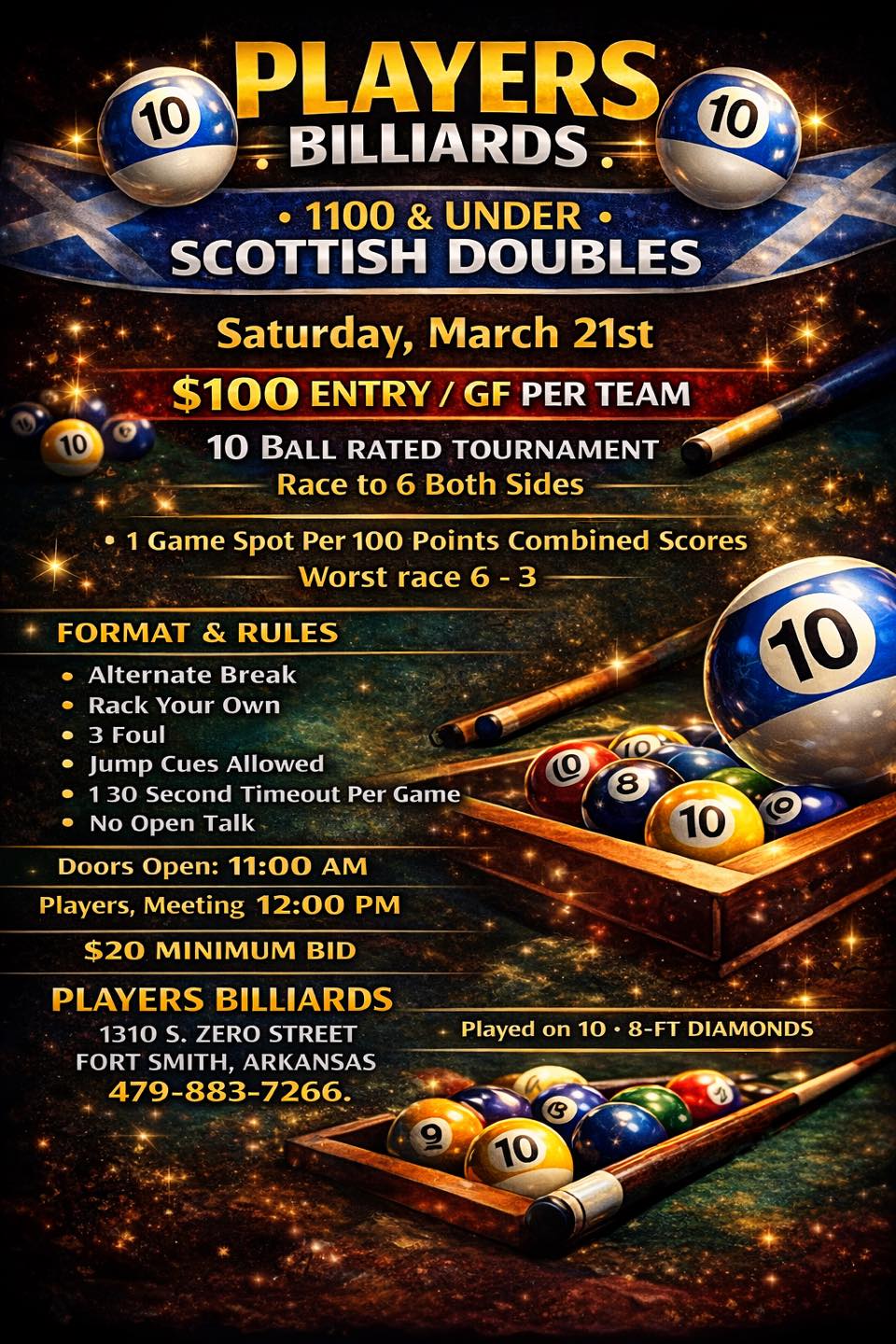 Tournament flyer / rules image