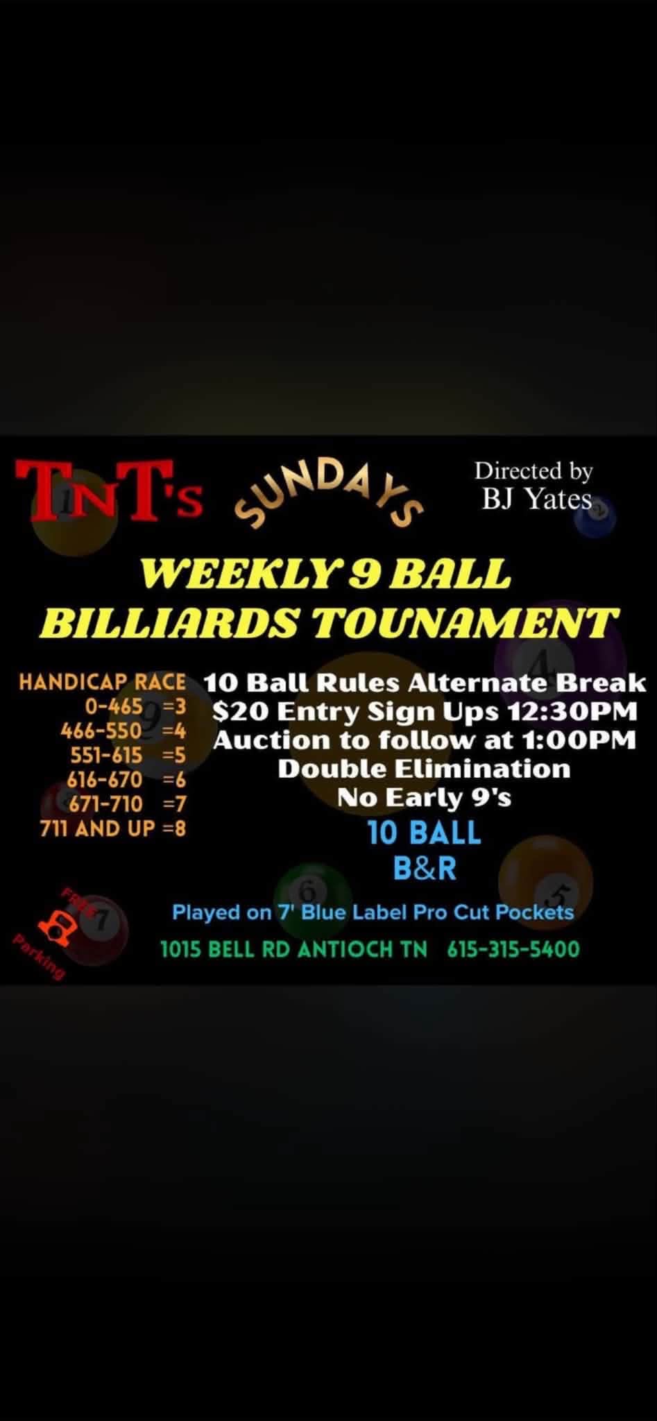 Tournament flyer / rules image