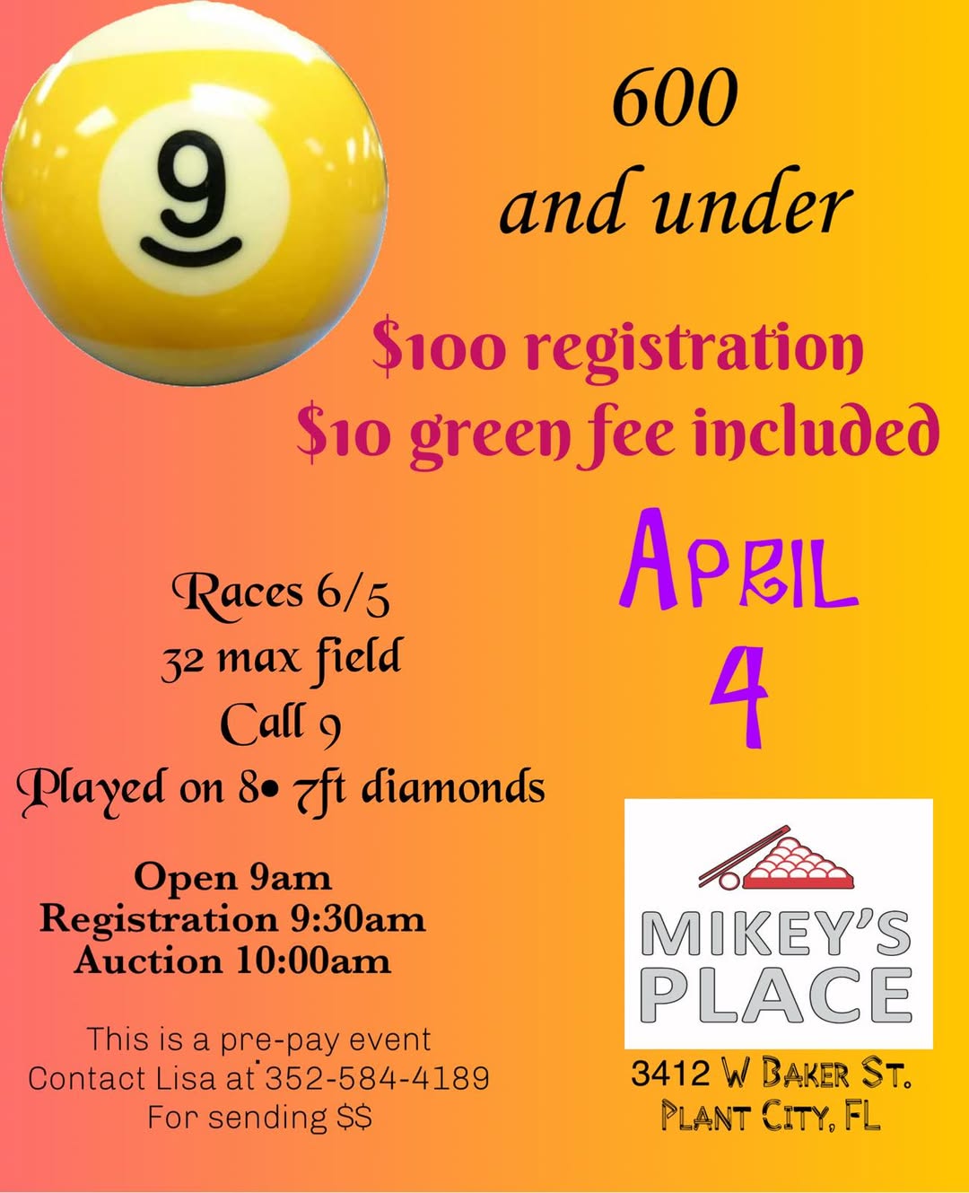 Tournament flyer / rules image