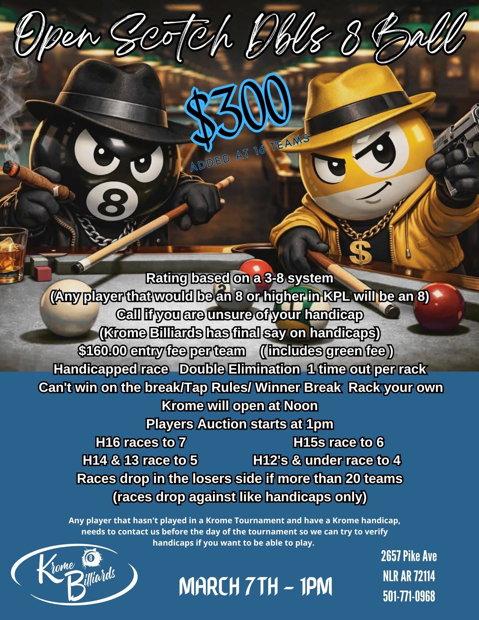 Tournament flyer / rules image