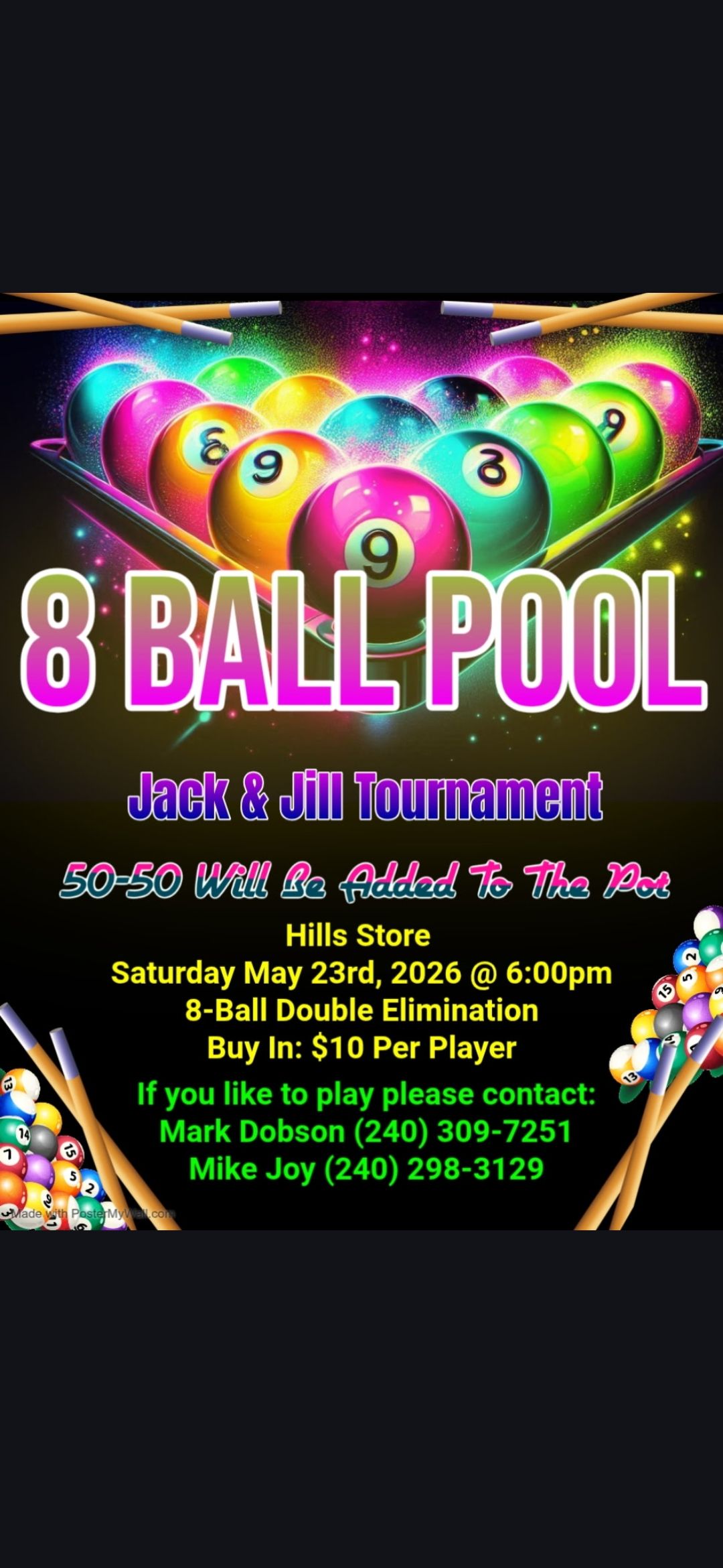 Tournament flyer / rules image