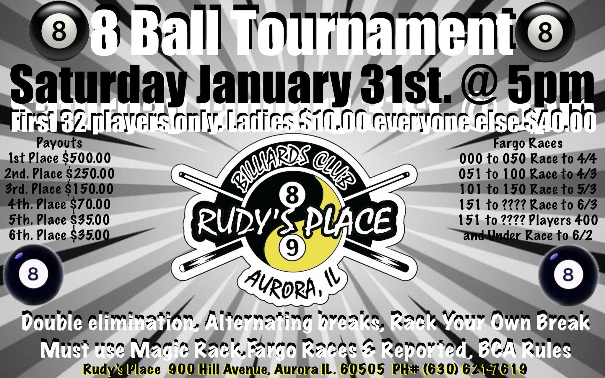 Tournament flyer / rules image