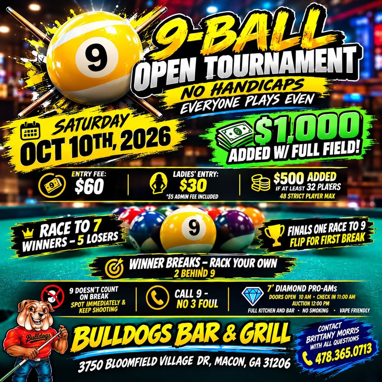 Tournament flyer / rules image
