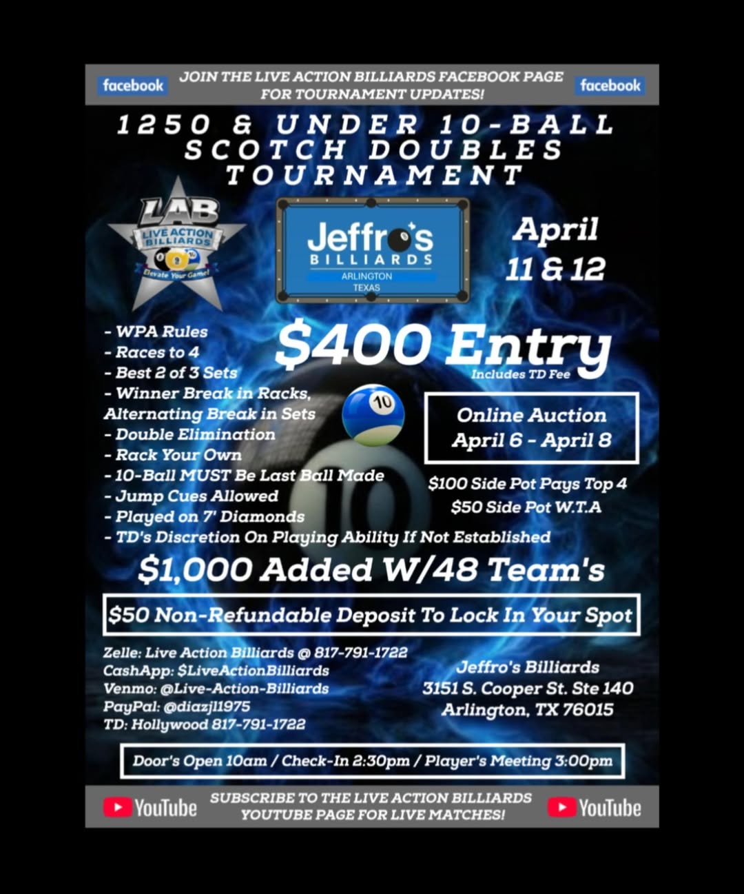 Tournament flyer / rules image