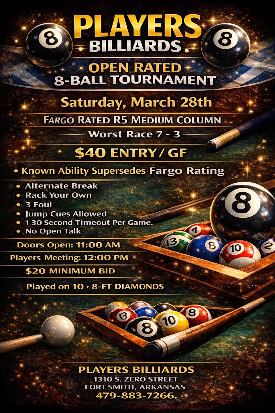 Tournament flyer / rules image