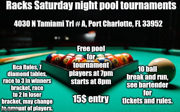 Tournament flyer / rules image