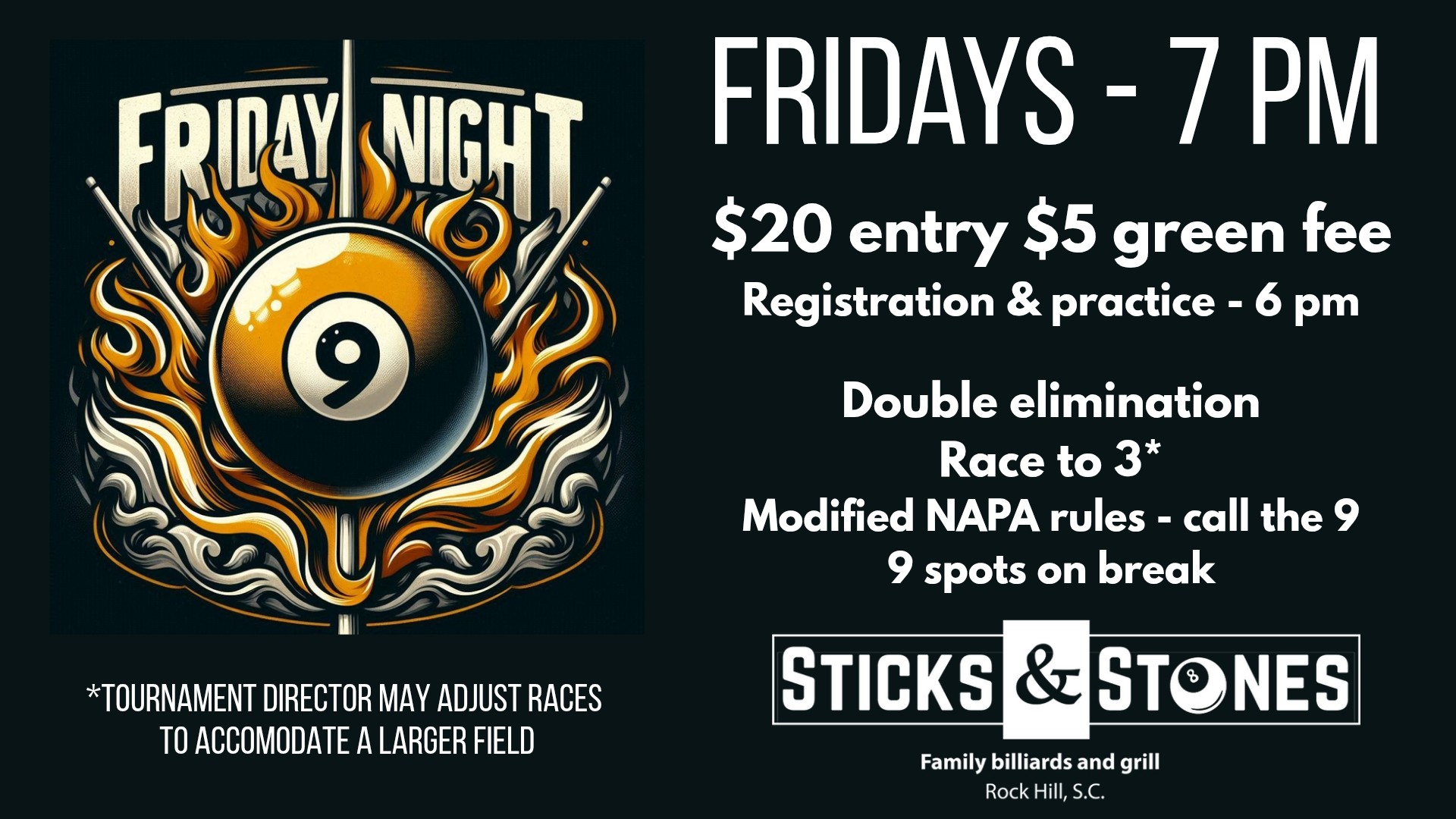 Tournament flyer / rules image