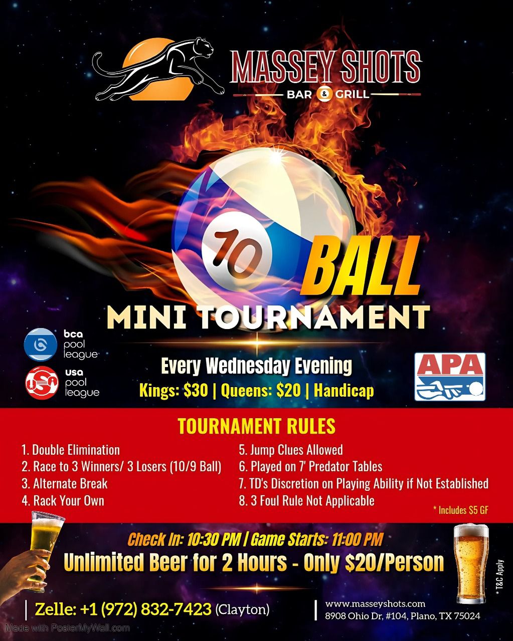 Tournament flyer / rules image