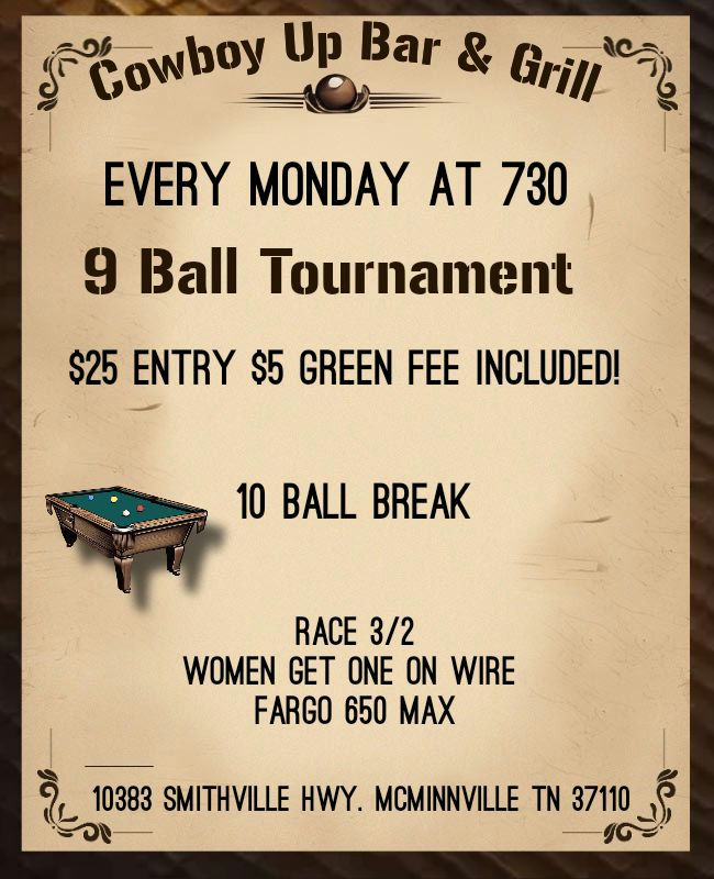 Tournament flyer / rules image
