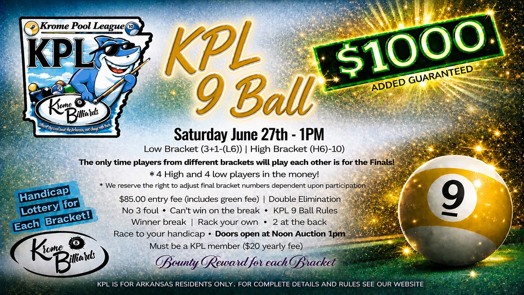 Tournament flyer / rules image