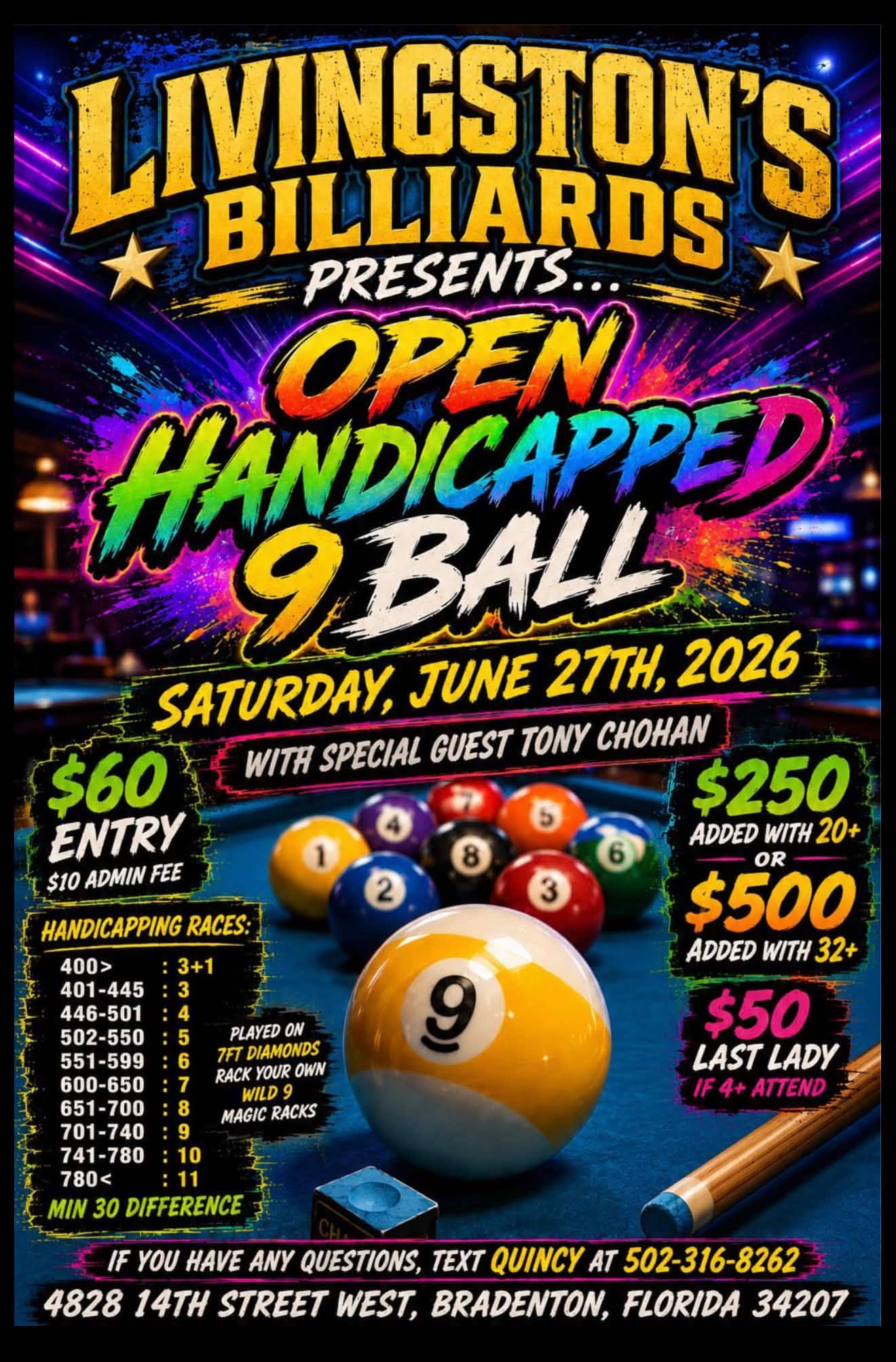 Tournament flyer / rules image