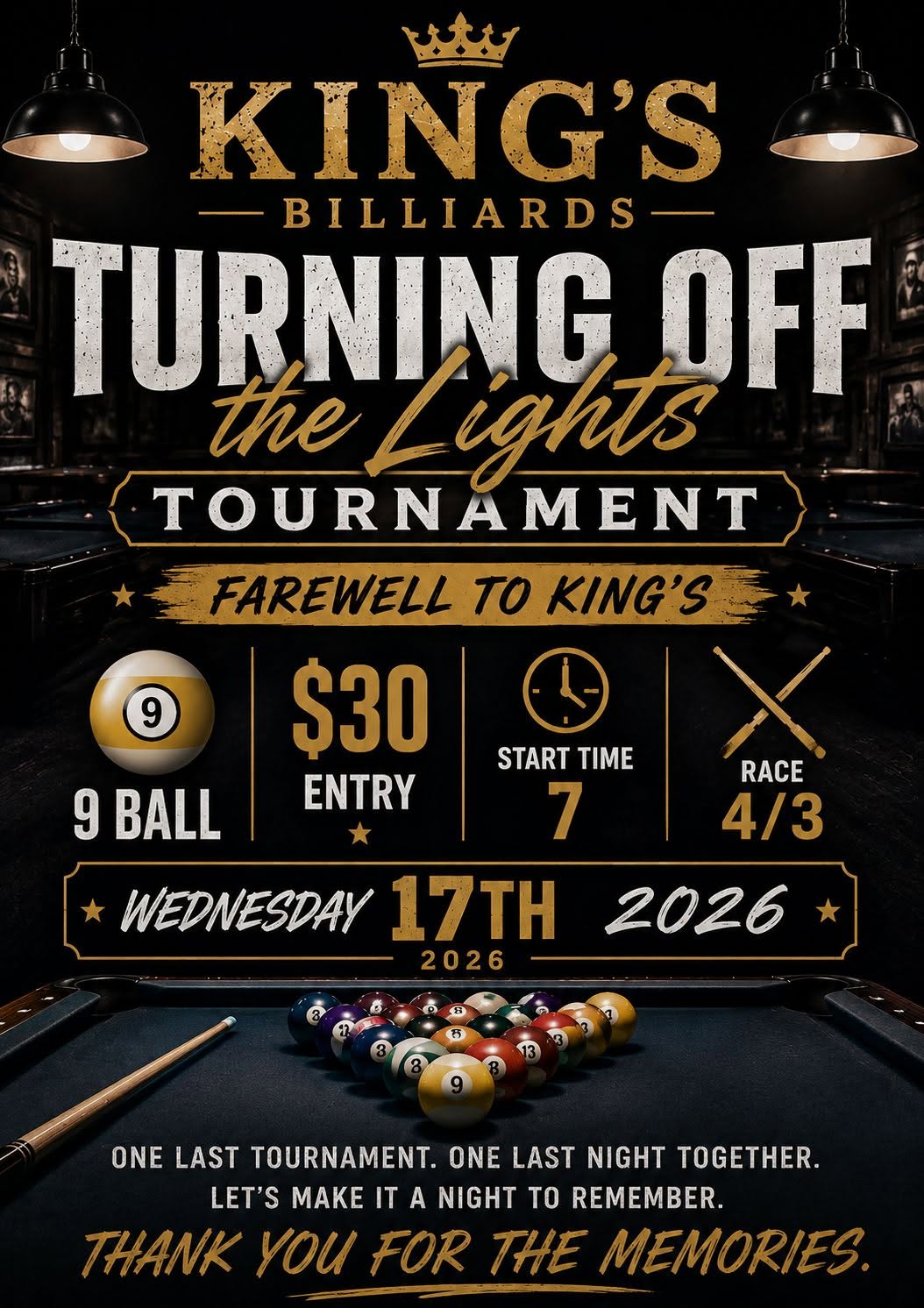Tournament flyer / rules image