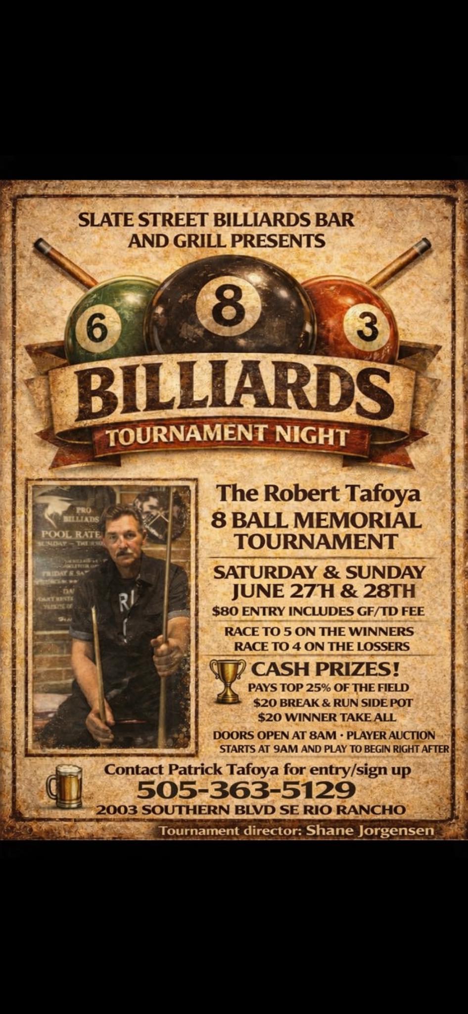 Tournament flyer / rules image