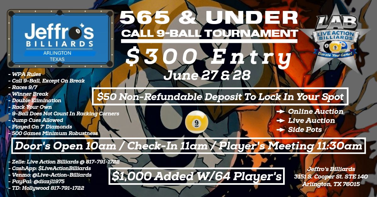 Tournament flyer / rules image