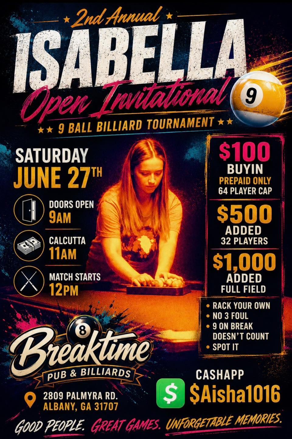 Tournament flyer / rules image