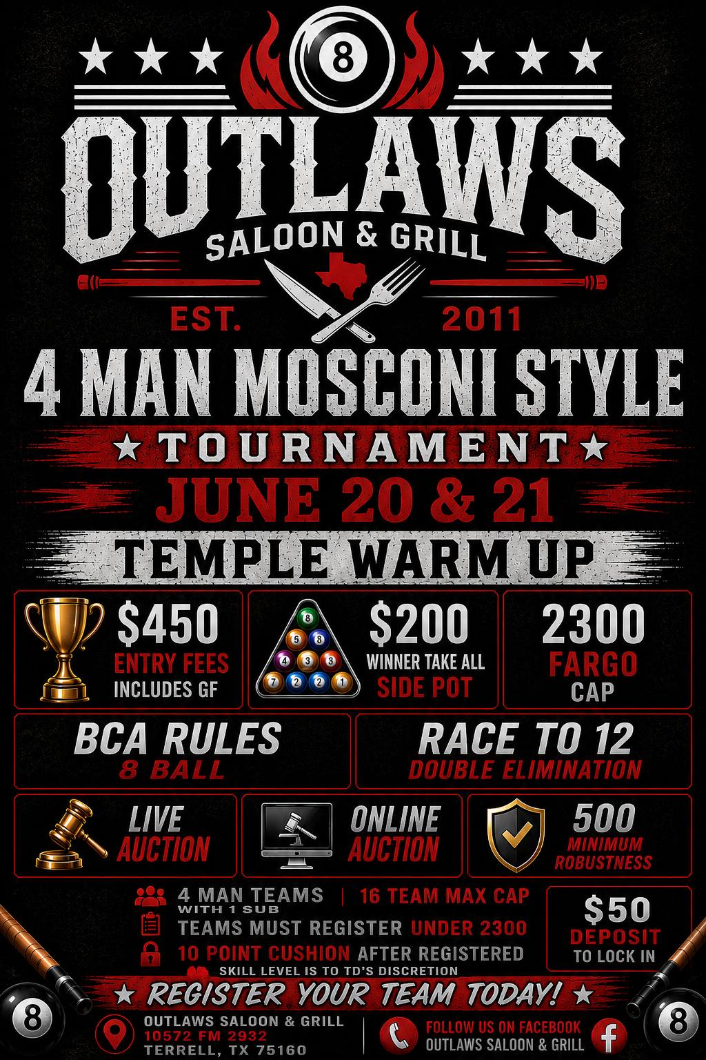 Tournament flyer / rules image