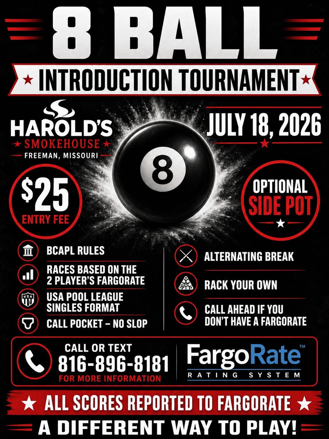 Tournament flyer / rules image