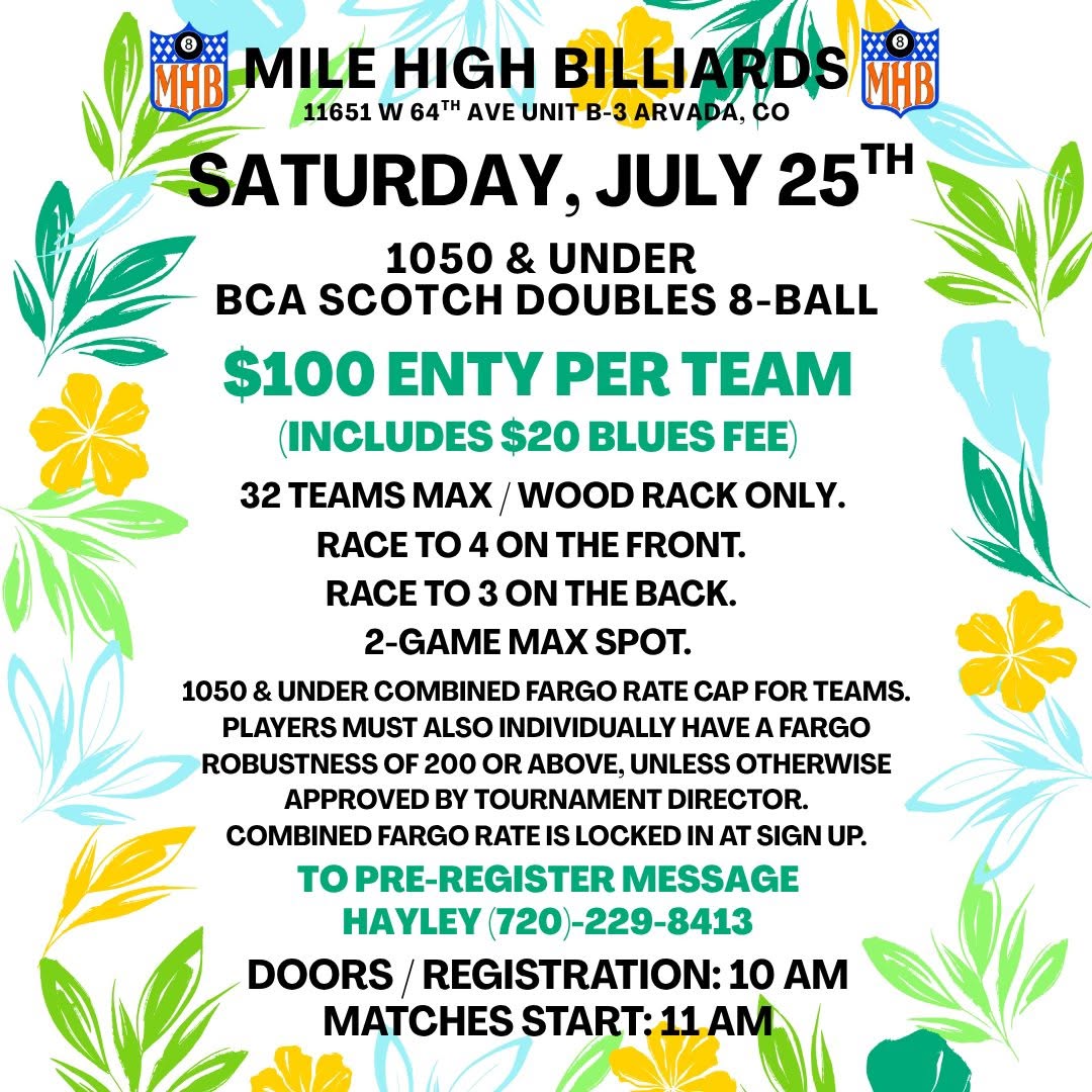 Tournament flyer / rules image