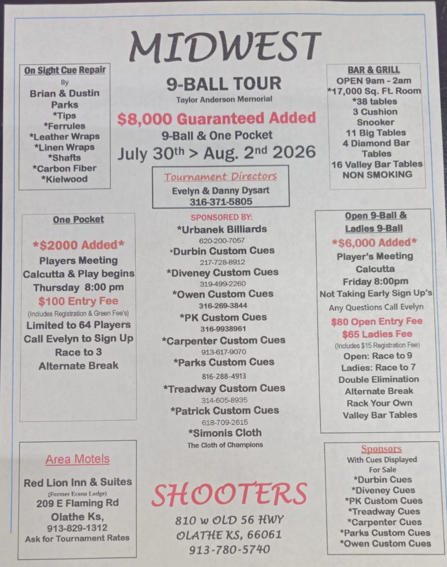 Tournament flyer / rules image