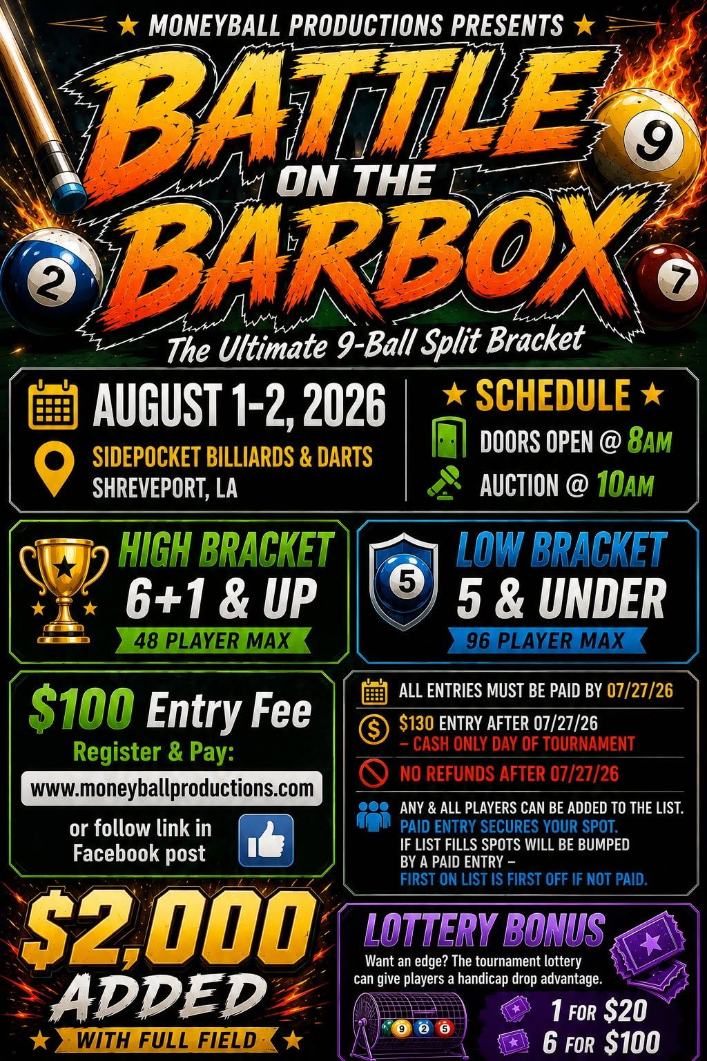 Tournament flyer / rules image