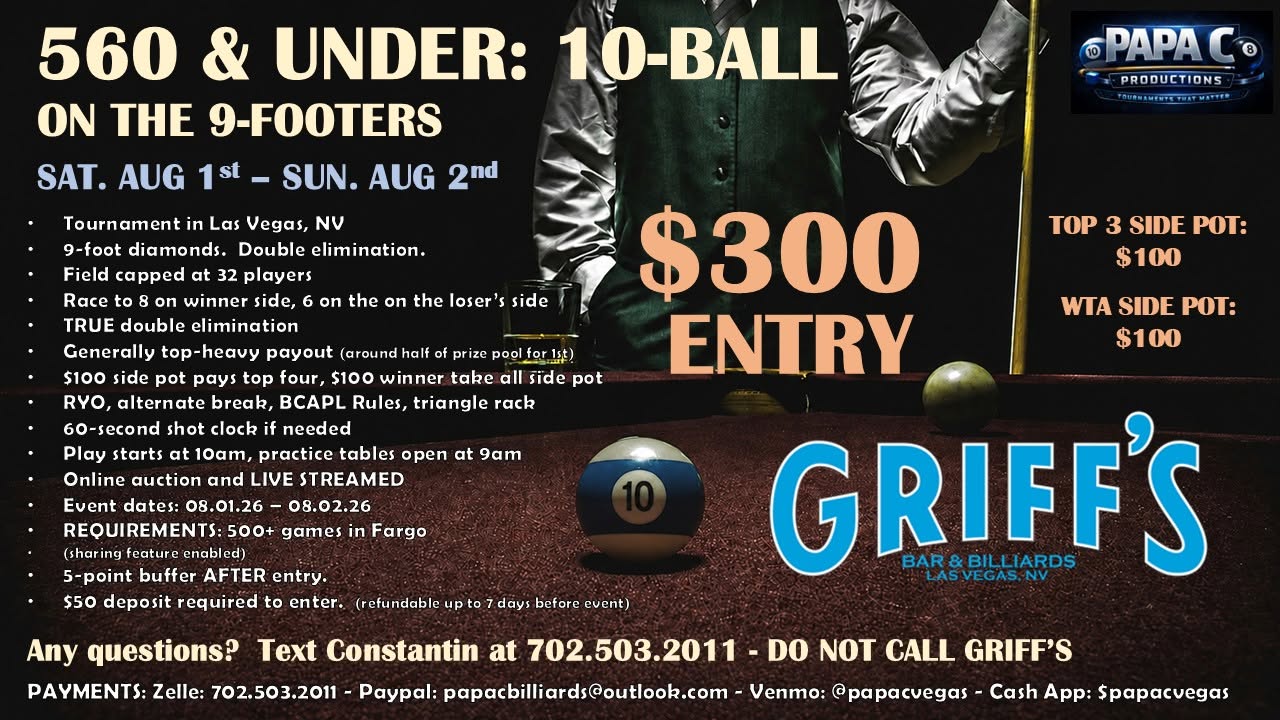 Tournament flyer / rules image