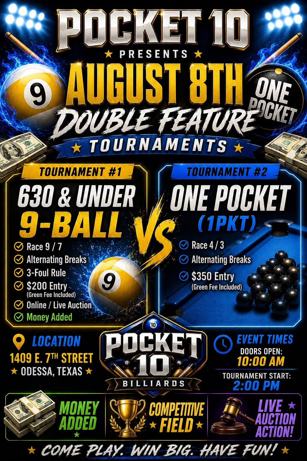 Tournament flyer / rules image