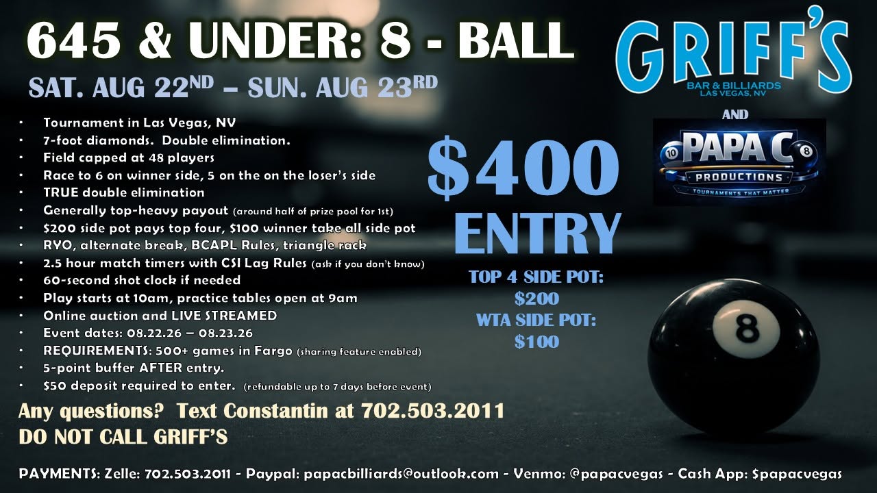 Tournament flyer / rules image