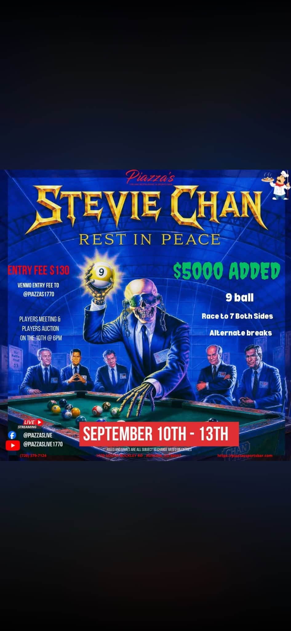 Tournament flyer / rules image
